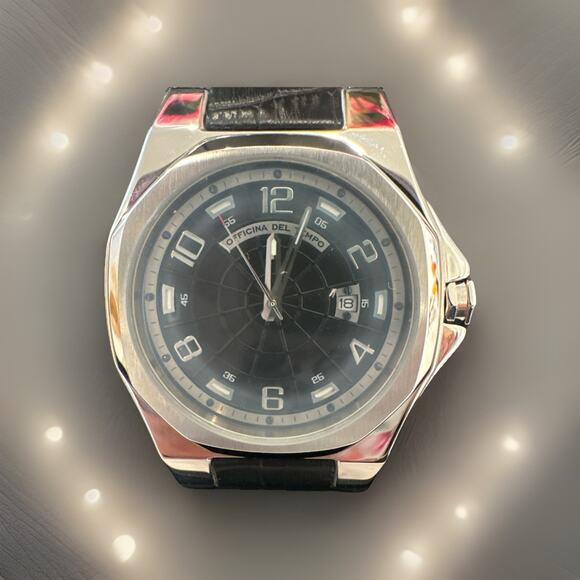 NEW Officina Del Tempo Black Leather Automatic Gents Watch - OT1028/20N main image 11